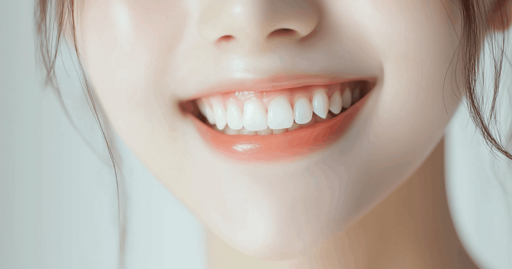 審美歯科で整った自然な口元のイメージ