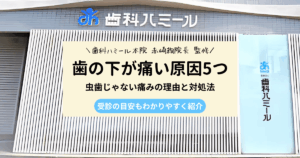 歯の下が痛い原因5つを解説する記事のアイキャッチ画像