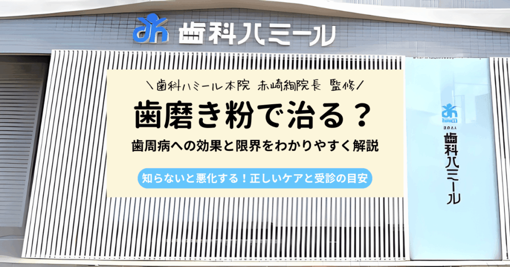 歯周病は歯磨き粉で改善できる？効果と正しい受診の目安を解説